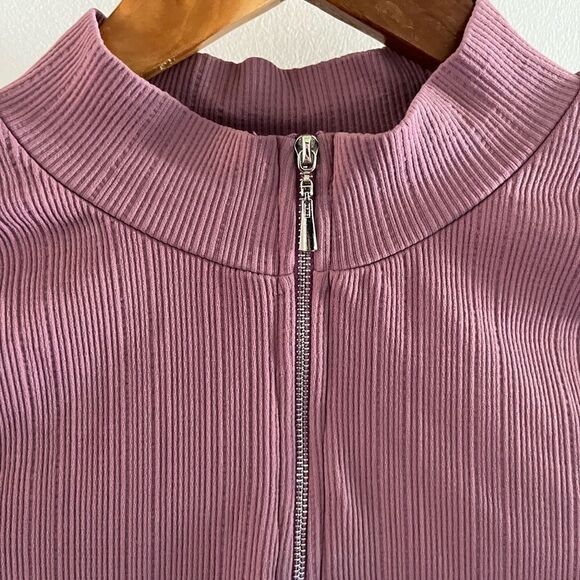 Free People Movement Slay Top Pink Seamless Half Zip Long Sleeve M L - Picture 8 of 11